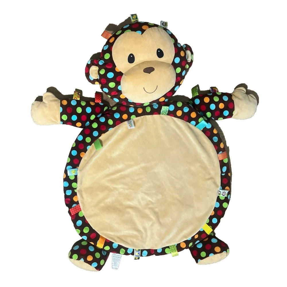 Mary Meyer Taggies Play Mat Plush Dazzle Dots Monkey Bestever Baby Tummy Time